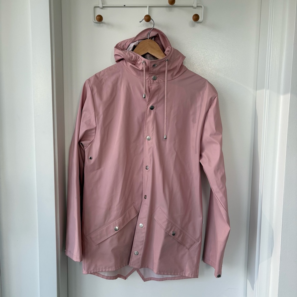 RAINS Pink Rain Jacket Size XXS/XS